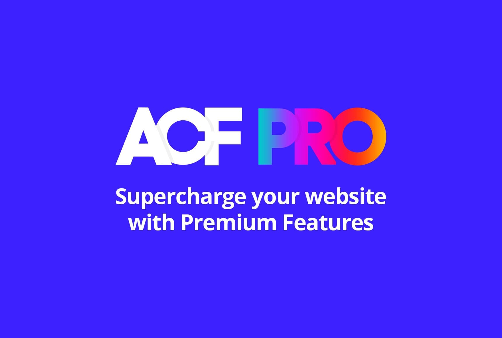 Advanced Custom Fields PRO
