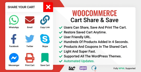 WooCommerce Cart Share & Save