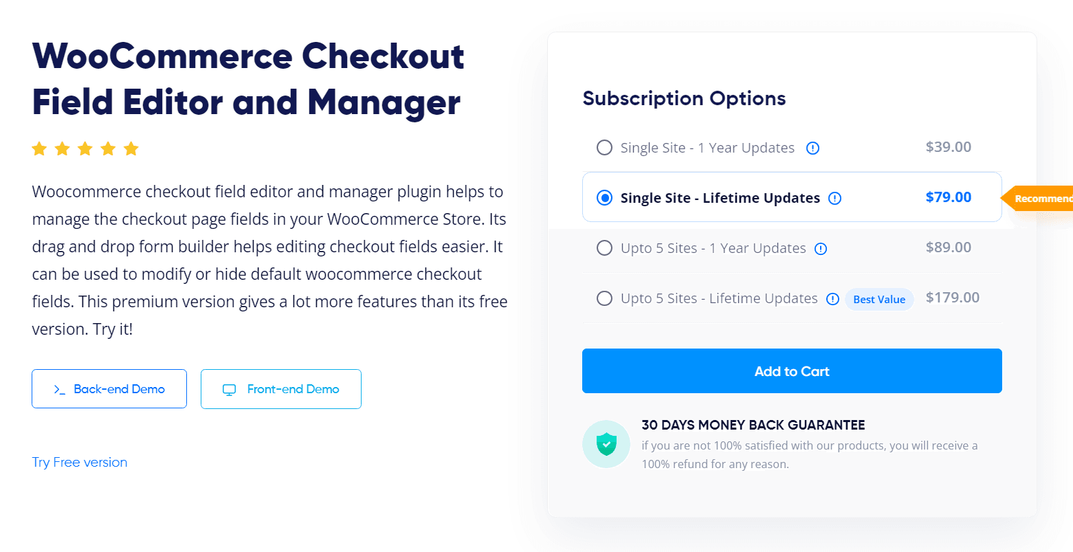 Checkout Field Editor and Manager for WooCommerce – Pro