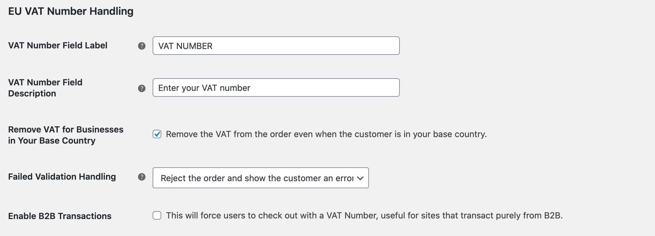 WooCommerce EU VAT Number