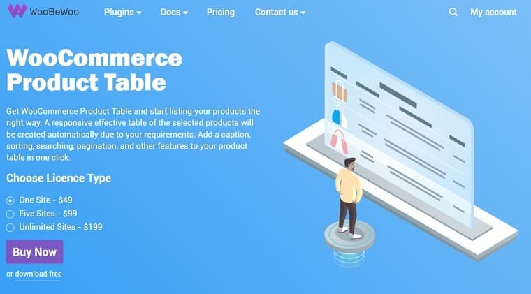 WBW Product Table PRO