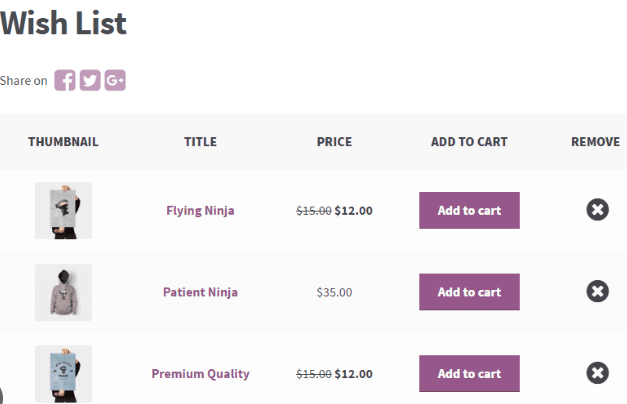 WooCommerce WishLists