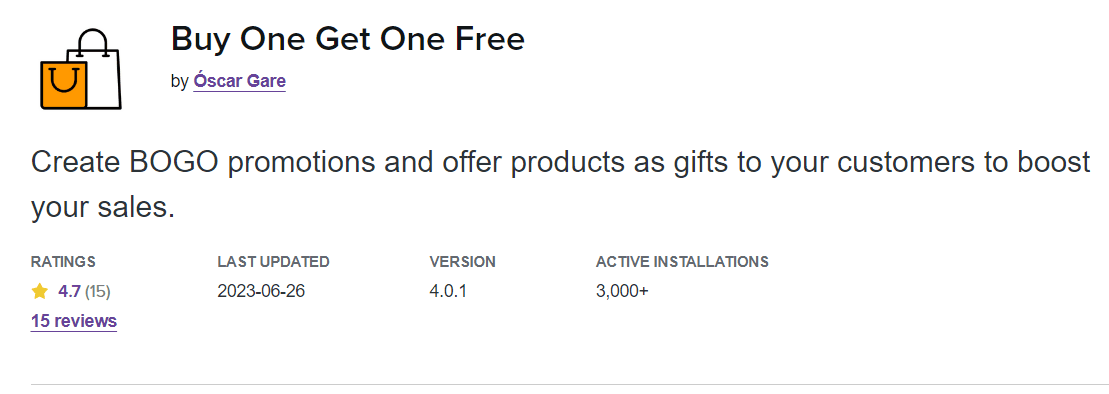 WooCommerce Buy One Get One Free