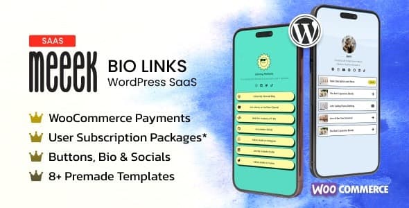 Meeek – SaaS Bio Links Plugin