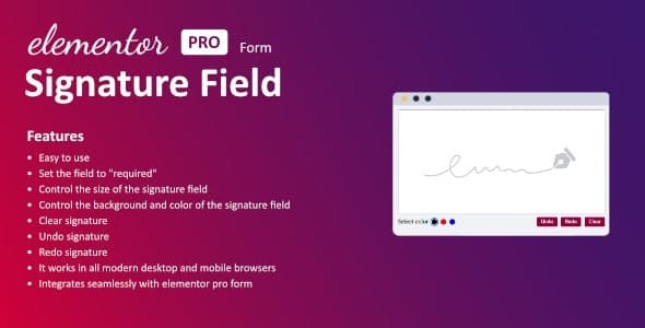 Elementor Form – Signature Field