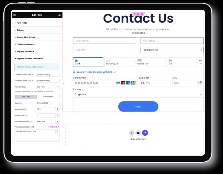 Elementor Stripe Payment (Premium)