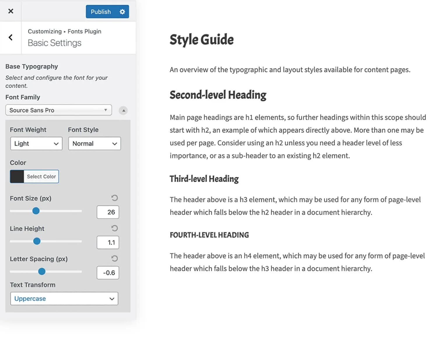 Fonts Plugin Pro